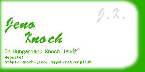 jeno knoch business card